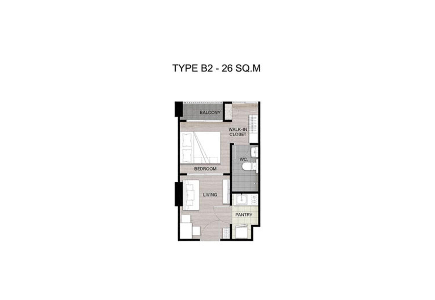1 Bedroom ในโครงการ เสนา คิทท์ ศรีนครินทร์-ศรีด่าน, ภาพที่ 4