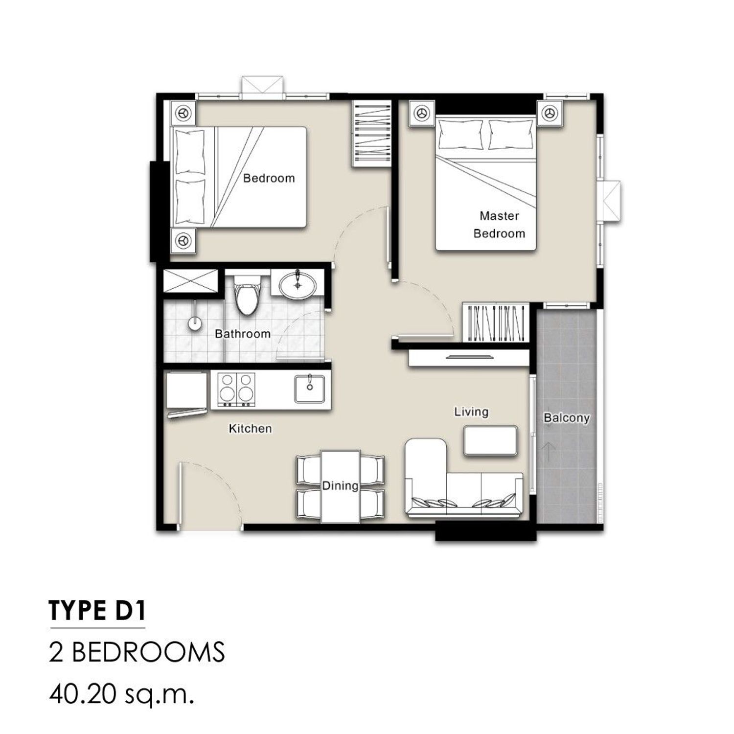 2 Bedroom ในโครงการ ไมร่า มอนเต้ หัวหิน 94, ภาพที่ 4