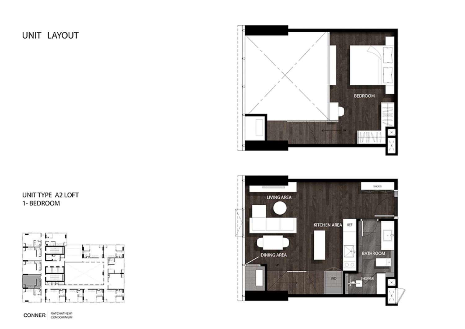 1 Bedroom Loft ในโครงการ คอนเนอร์ ราชเทวี, ภาพที่ 4