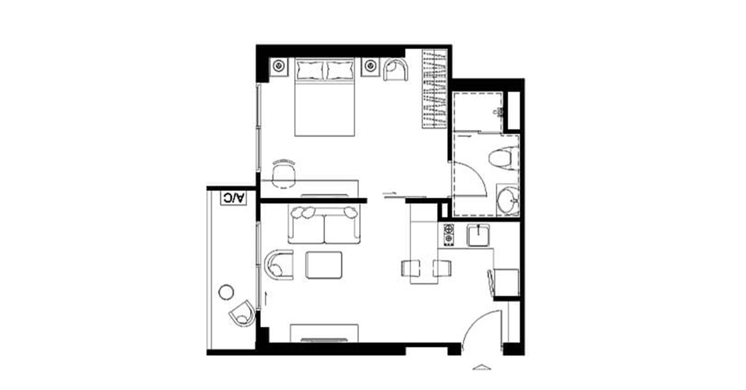 1 Bedroom  ในโครงการ อาร์ติซาน รัชดา, ภาพที่ 4