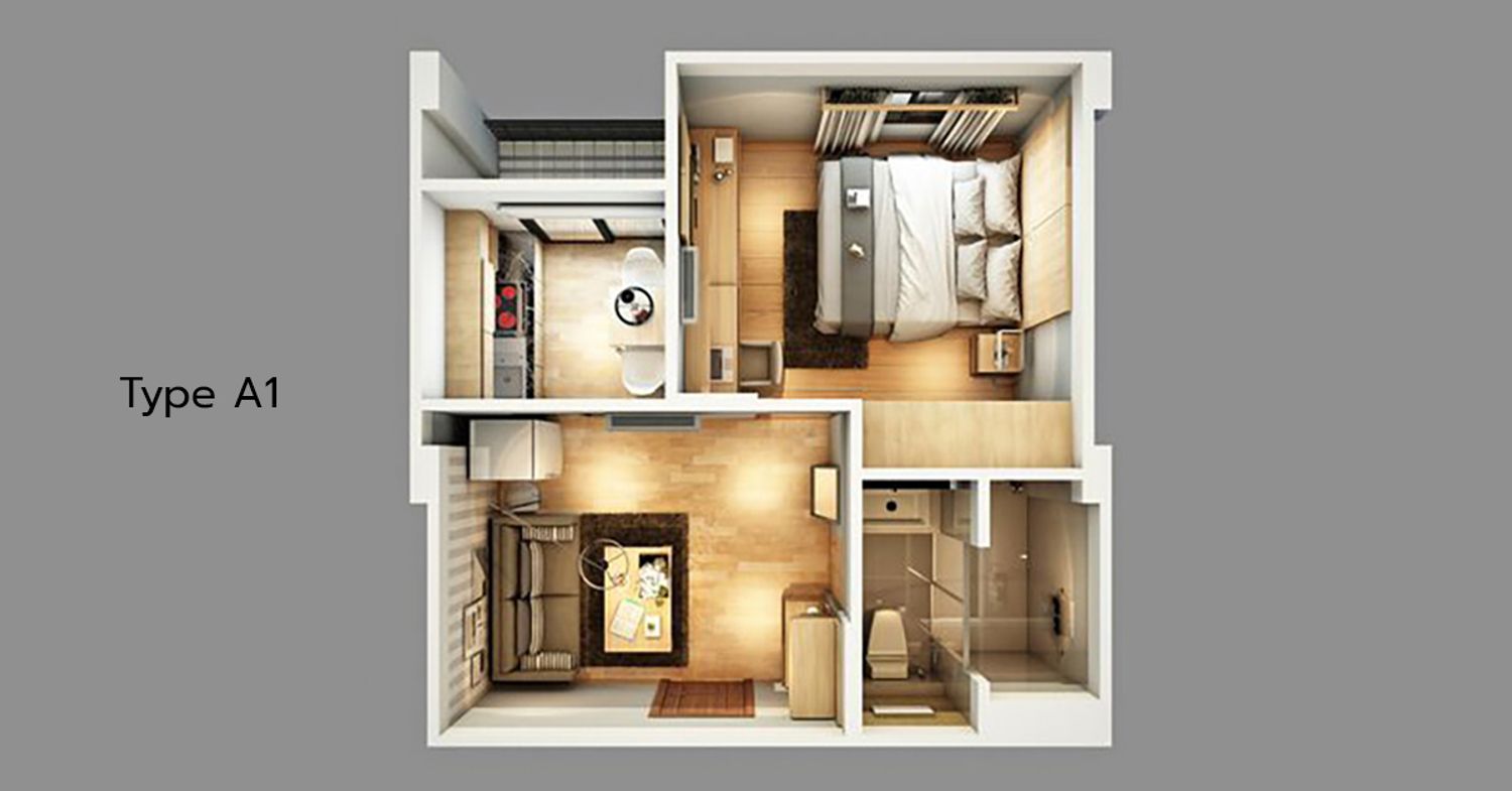 1 Bedroom ในโครงการ วี คอนโด แจ้งวัฒนะ-ปากเกร็ด 28, ภาพที่ 4