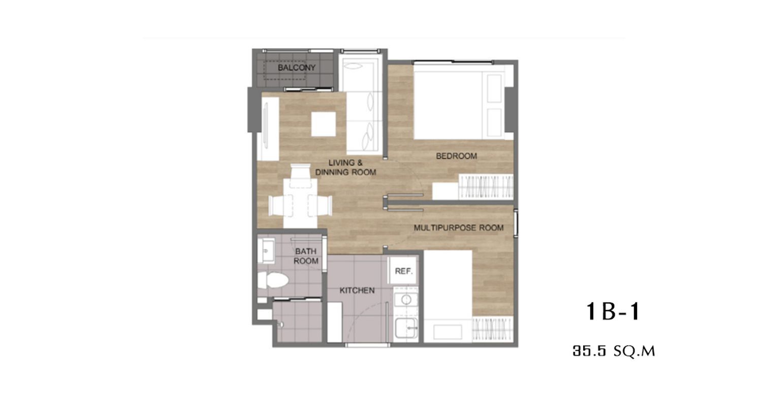 1 Bedroom Plus ในโครงการ เดอะ มูฟ บางแค, ภาพที่ 4