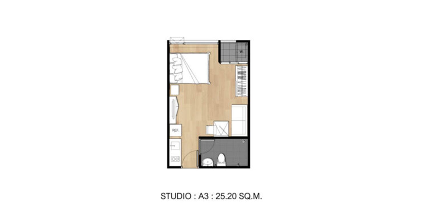 Studio ในโครงการ เฟล็กซี่ สาทร-เจริญนคร, ภาพที่ 4