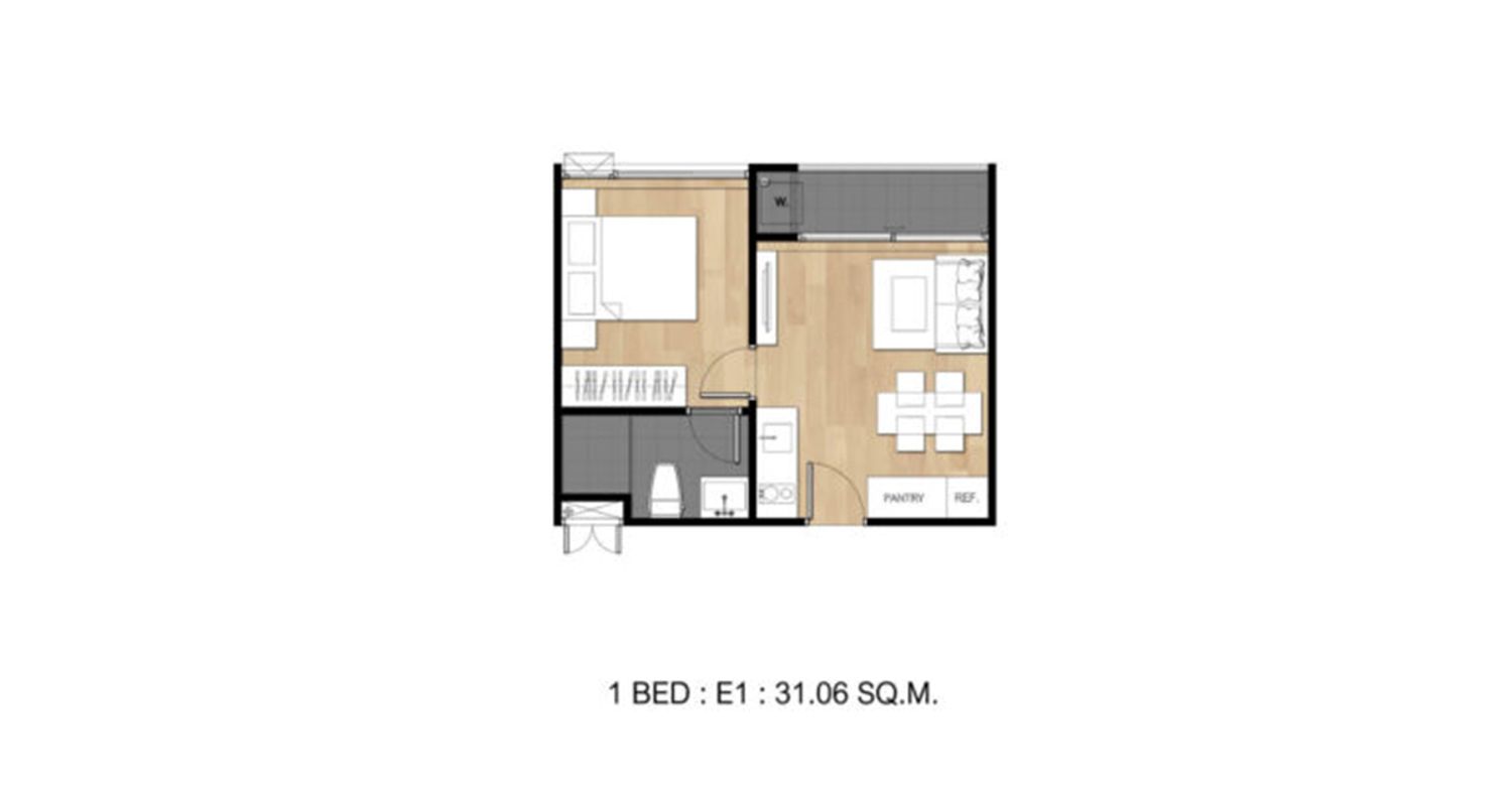 1 Bedroom ในโครงการ เฟล็กซี่ สาทร-เจริญนคร, ภาพที่ 4