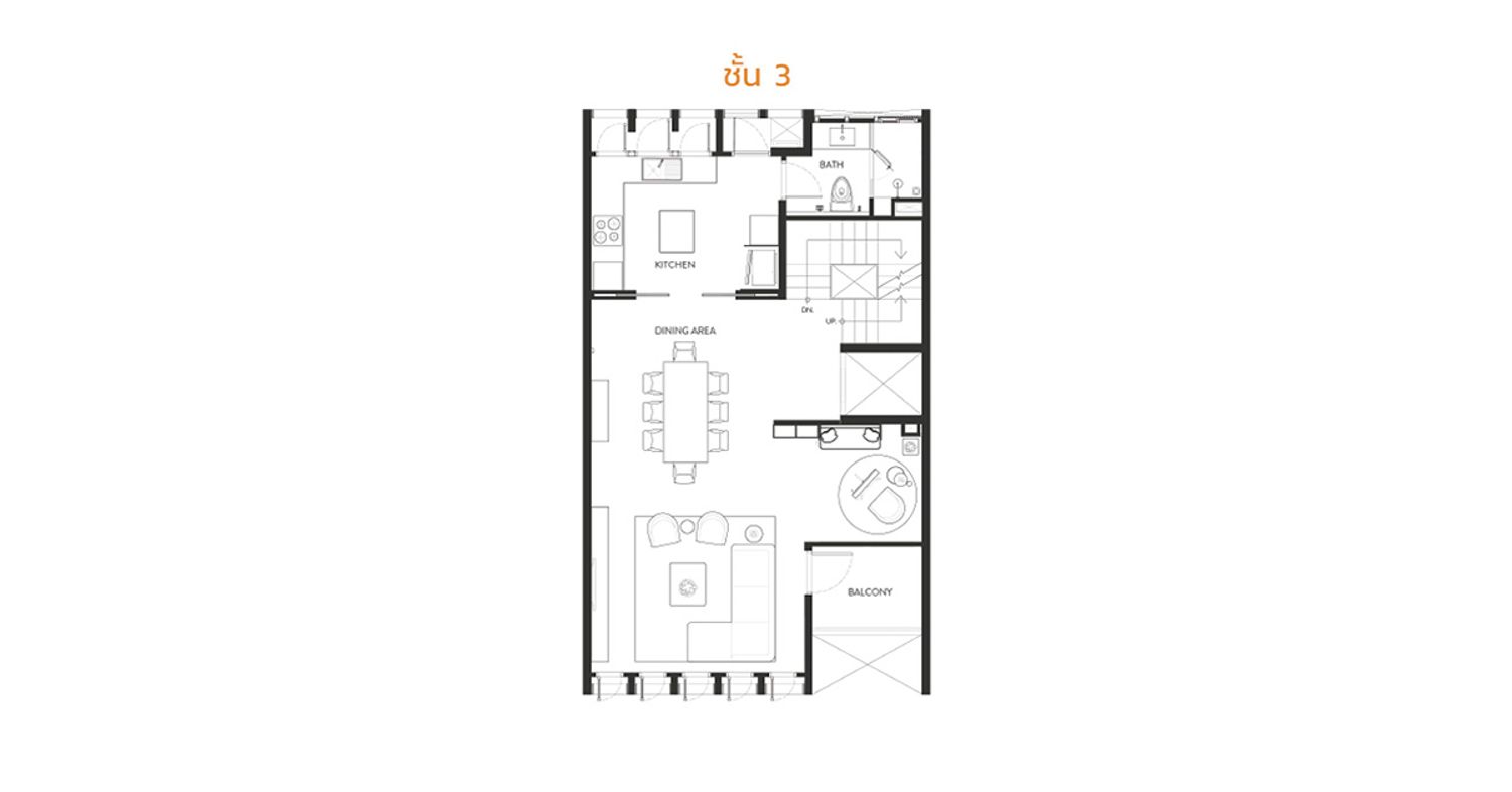 ทาวน์โฮมสี่ชั้นครึ่ง ในโครงการ บ้านอยู่เจริญ อีสต์วิลล์, ภาพที่ 4