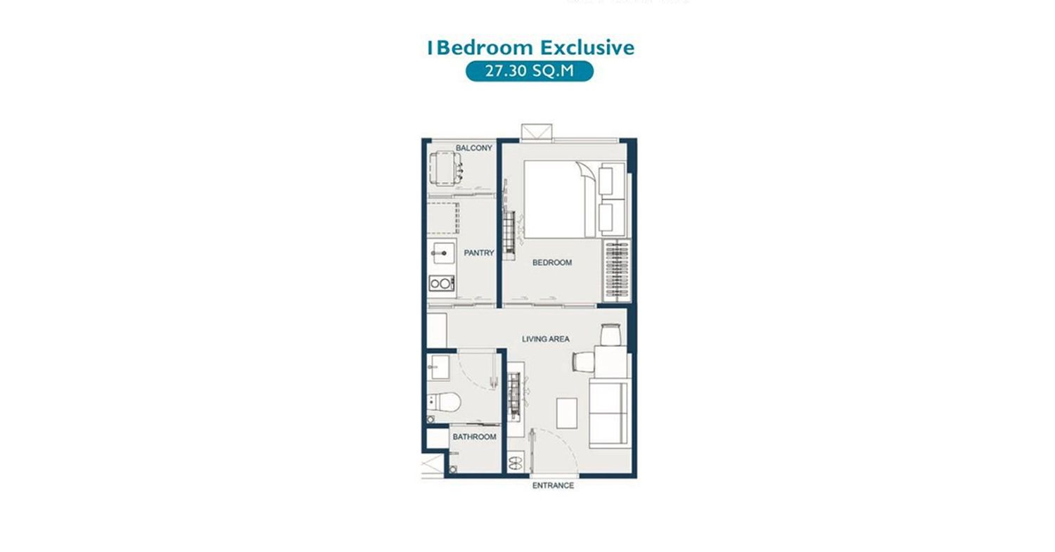 1 Bedroom ในโครงการ แอทโมซ ซีรีน ศรีราชา, ภาพที่ 4