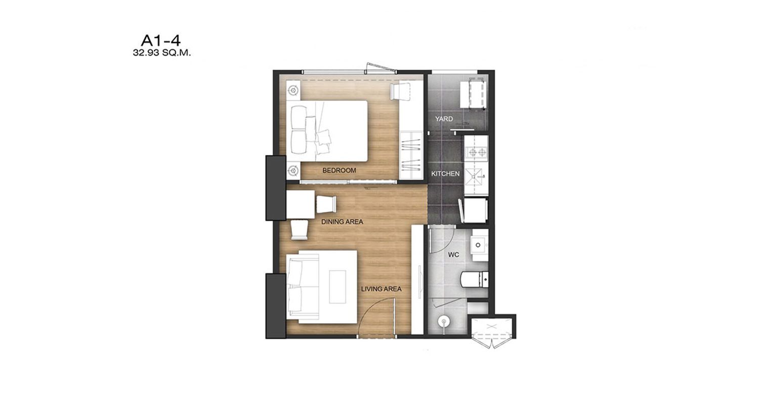 1 Bedroom ในโครงการ คาซูนา เมสโต คอนโด, ภาพที่ 4
