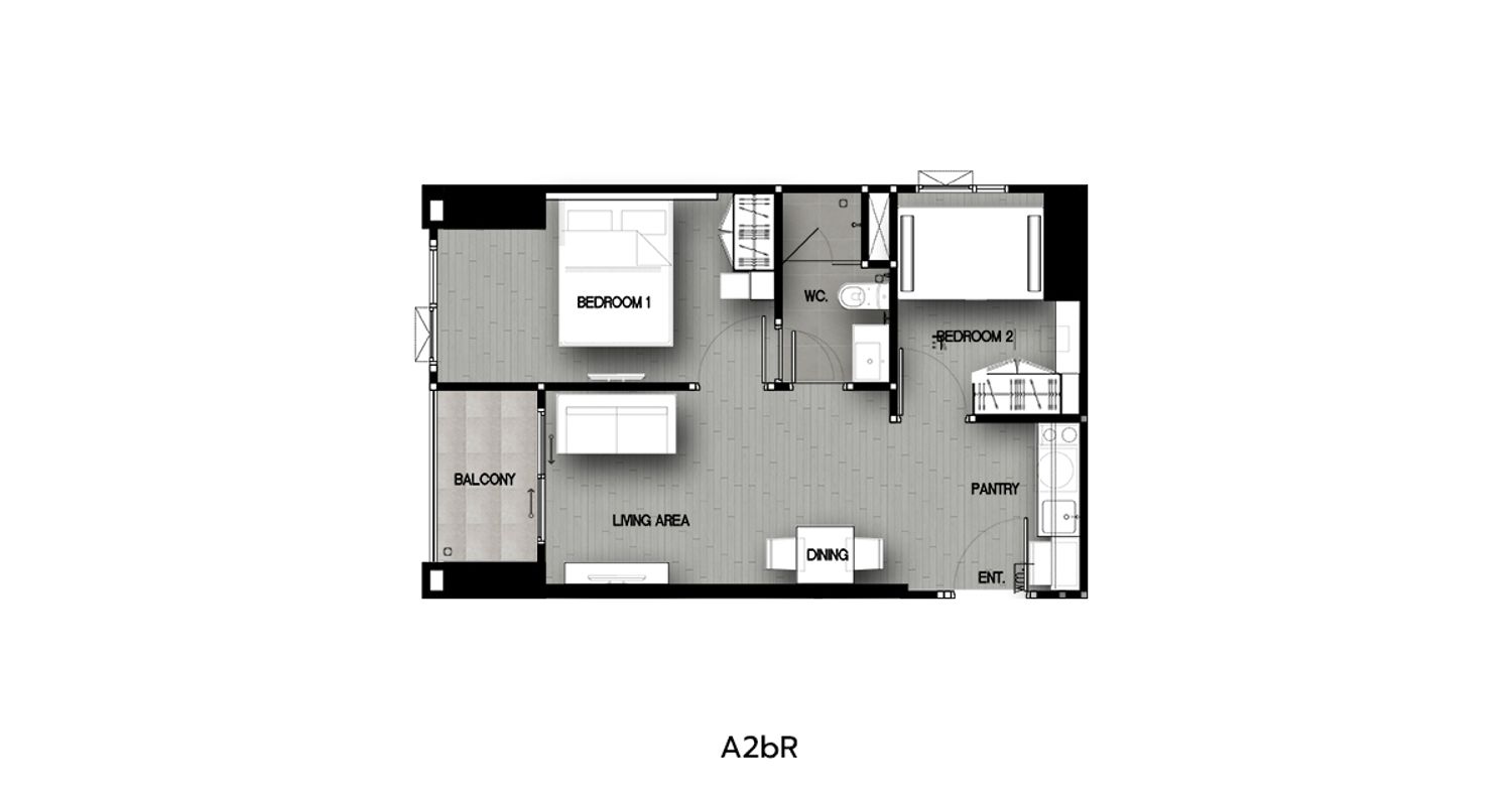 2 Bedroom ในโครงการ แอราส คอนโด พัทยา, ภาพที่ 4