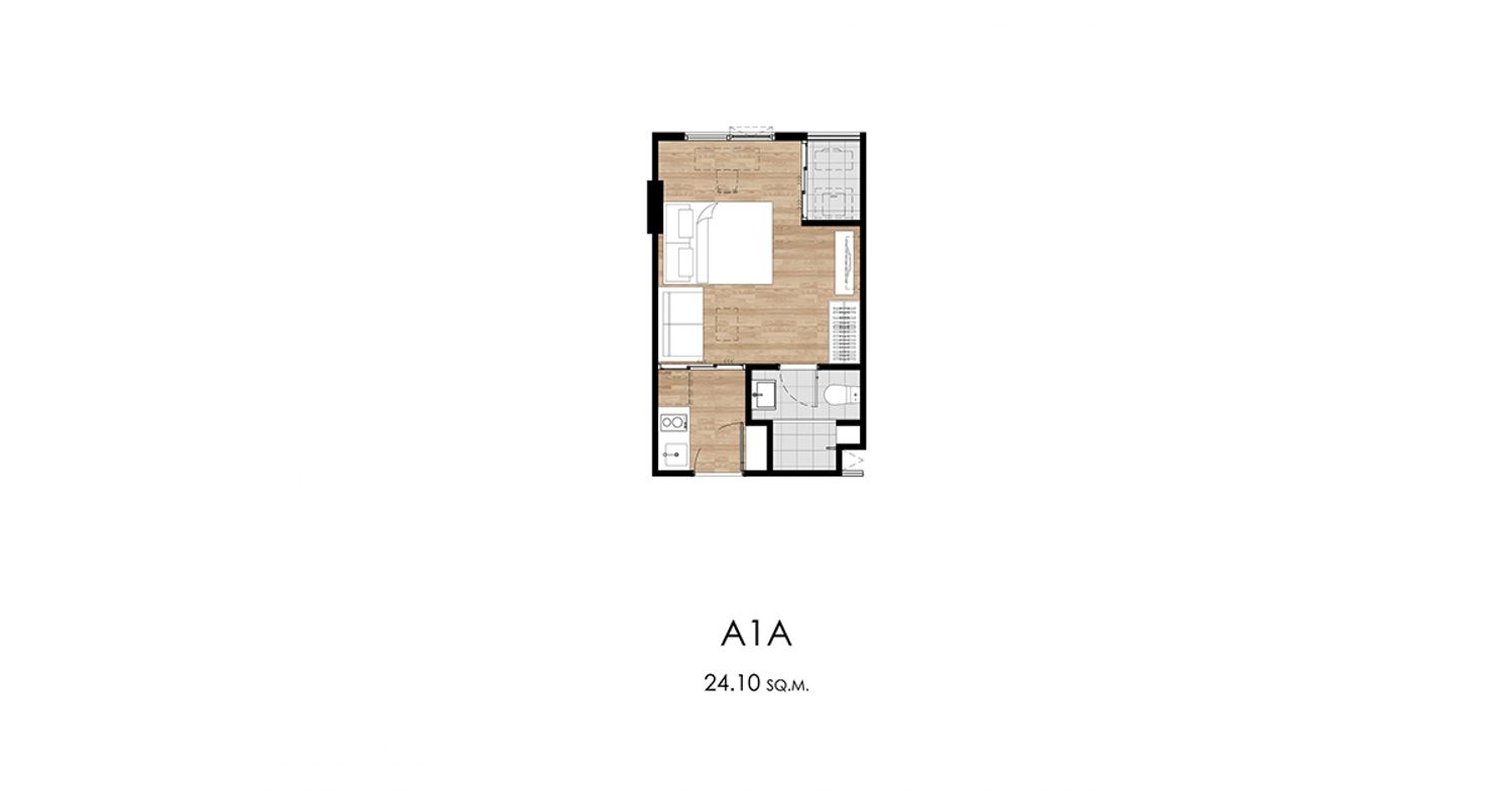 1 Bedroom ในโครงการ แอทโมซ โอเอซิส อ่อนนุช, ภาพที่ 4