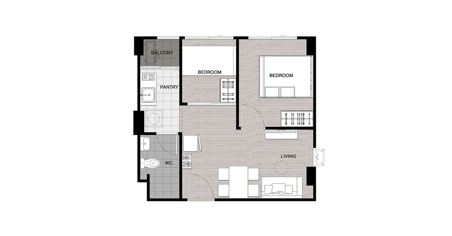 1 Bedroom ในโครงการ เสนาคิทท์ รังสิต - คลอง 4, ภาพที่ 4