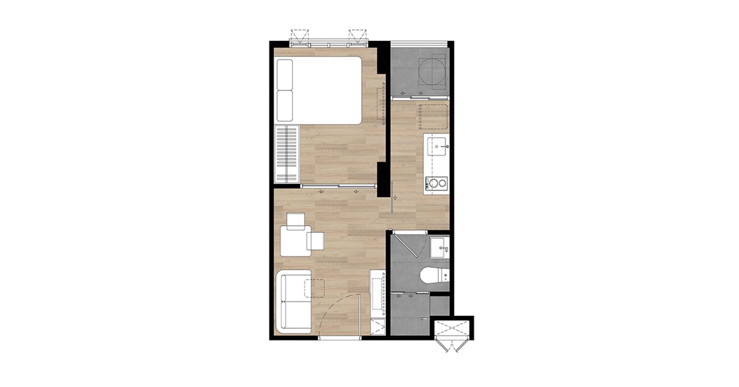 1 Bedroom ในโครงการ แอทโมซ พอร์เทรต ศรีสมาน, ภาพที่ 4