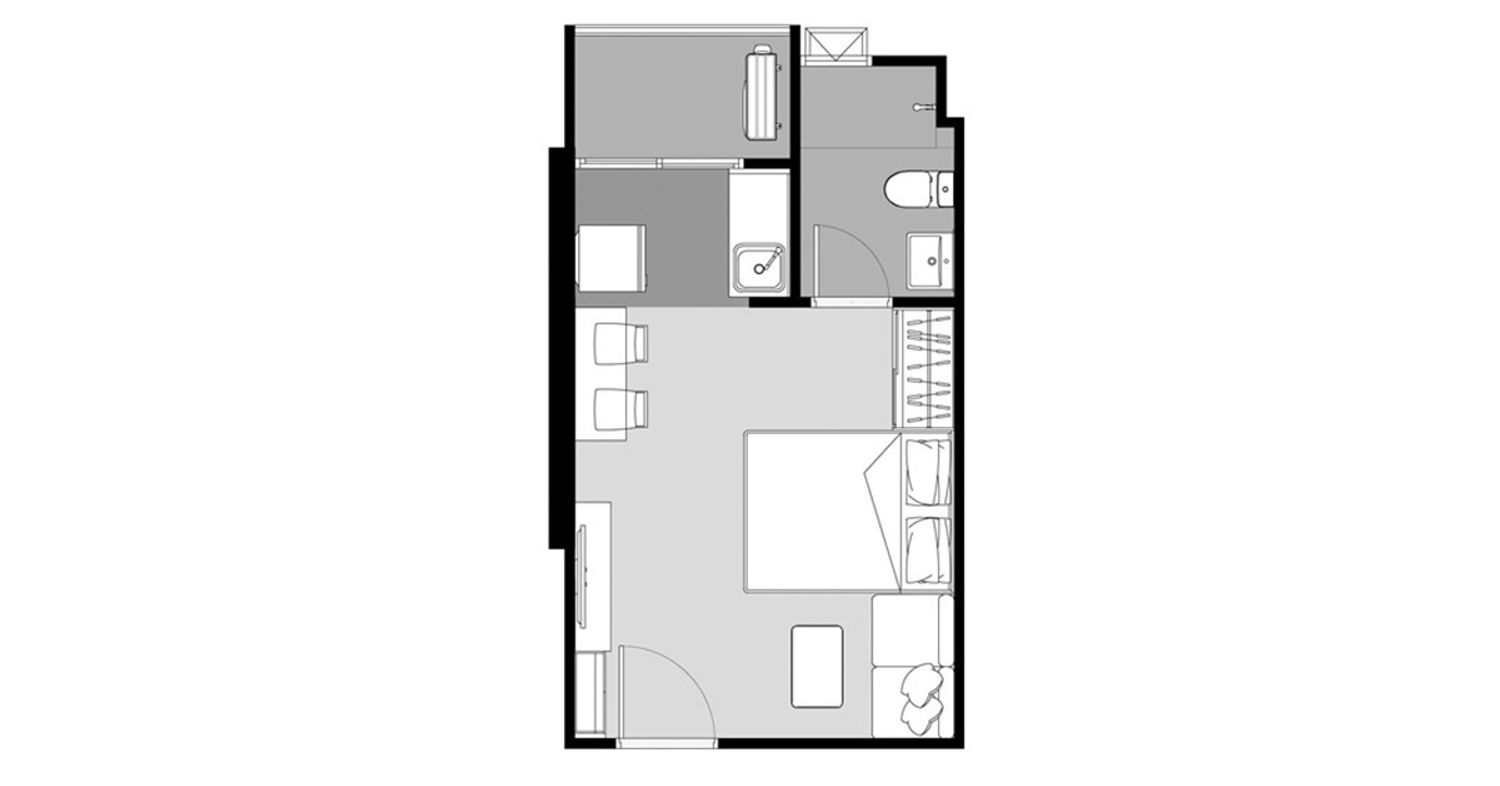 Studio ในโครงการ ซิตี้โฮม สนามบินน้ำ-รัตนาธิเบศร์, ภาพที่ 4