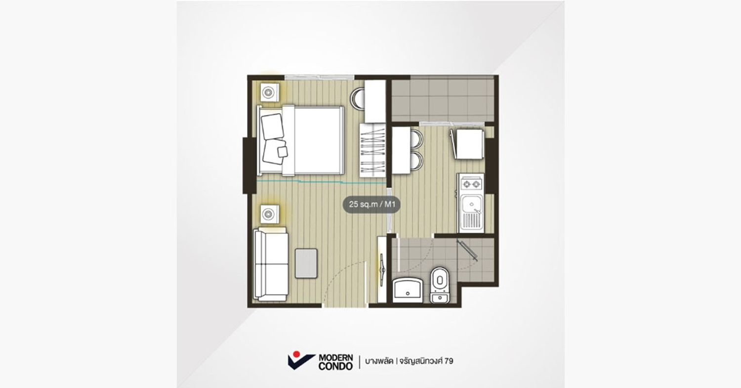 1 Bedroom ในโครงการ อาร์เทม บางพลัด-จรัญ 79, ภาพที่ 4