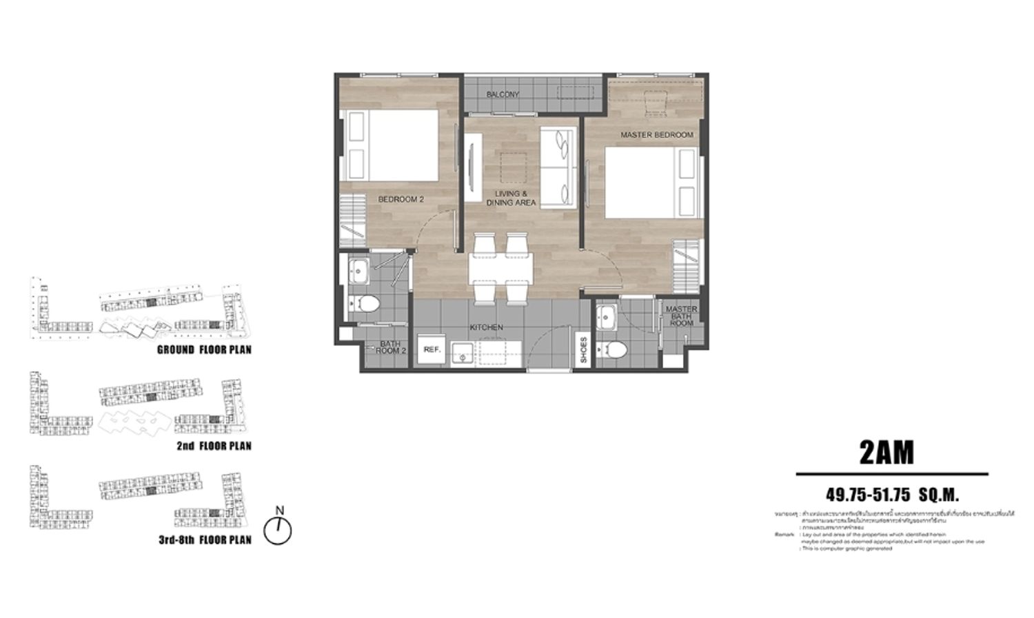 2 Bedroom ในโครงการ ดีคอนโด รีฟ ภูเก็ต, ภาพที่ 4