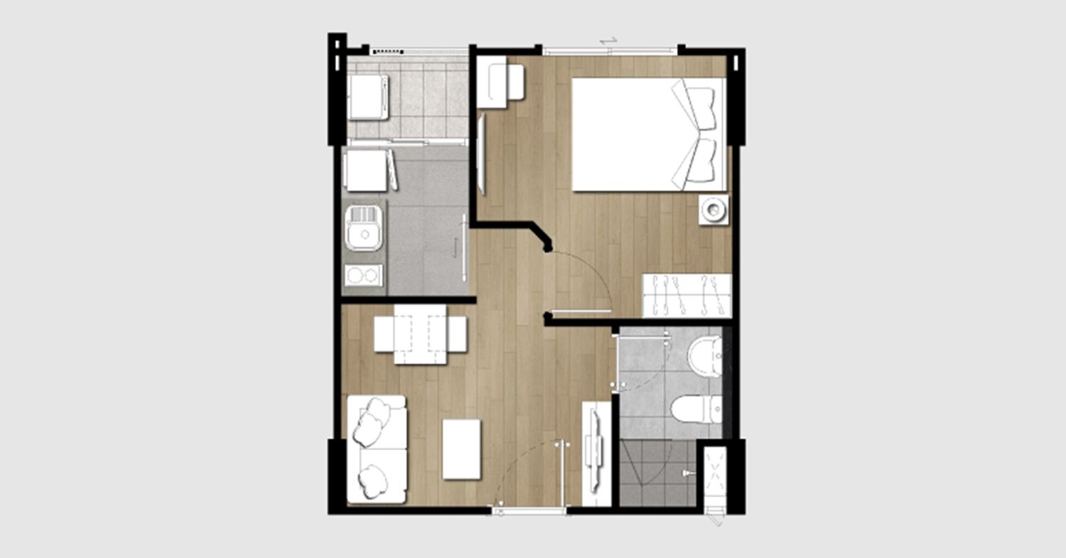 1 Bedroom ในโครงการ วันพลัส สวนดอก 11, ภาพที่ 4