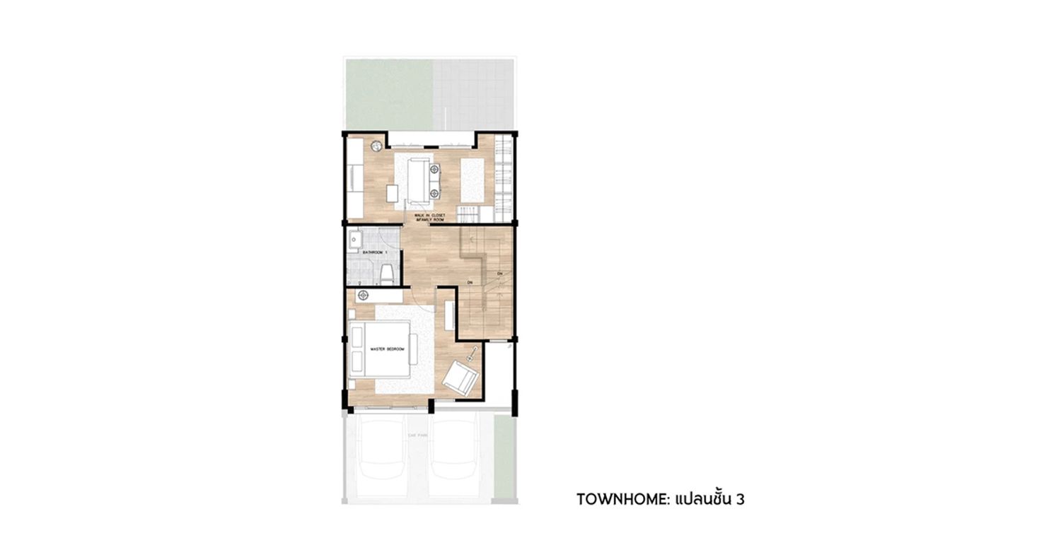 ทาวน์โฮมสามชั้น Type E ในโครงการ บ้านอัครา รามคำแหง-วงแหวน, ภาพที่ 4