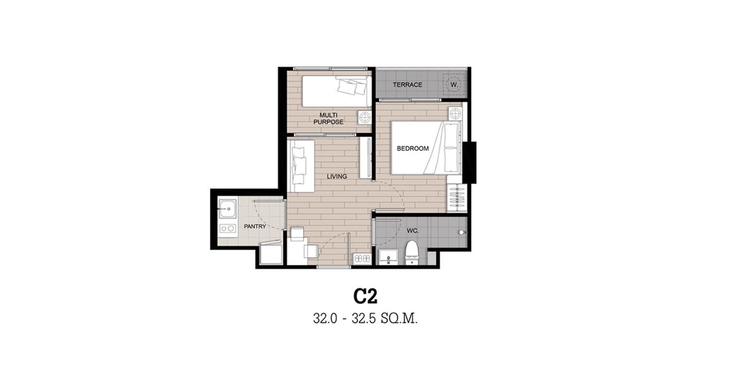 1 Bedroom ในโครงการ เฟล็กซี่ สุขสวัสดิ์, ภาพที่ 4