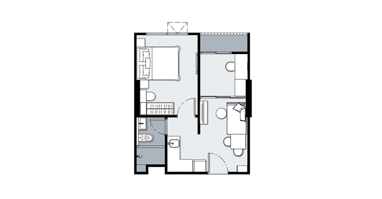 1 Bedroom Plus ในโครงการ เดอะคิวบ์ อะเมซ ศรีสุนทร, ภาพที่ 4
