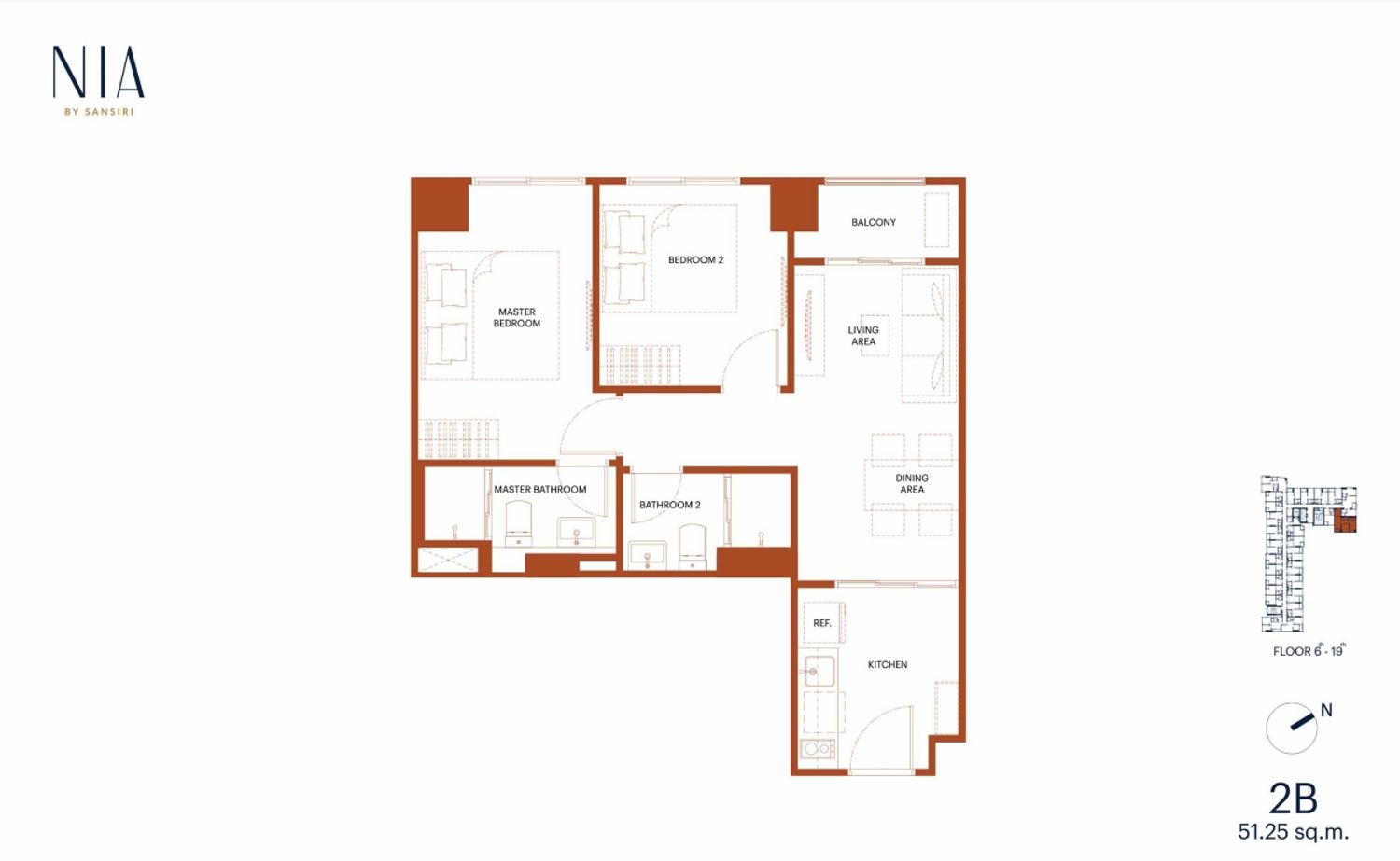 2 Bedroom ในโครงการ เนีย บาย แสนสิริ, ภาพที่ 4