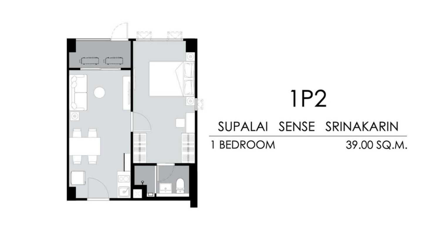 1 Bedroom ในโครงการ ศุภาลัย เซนส์ ศรีนครินทร์, ภาพที่ 4