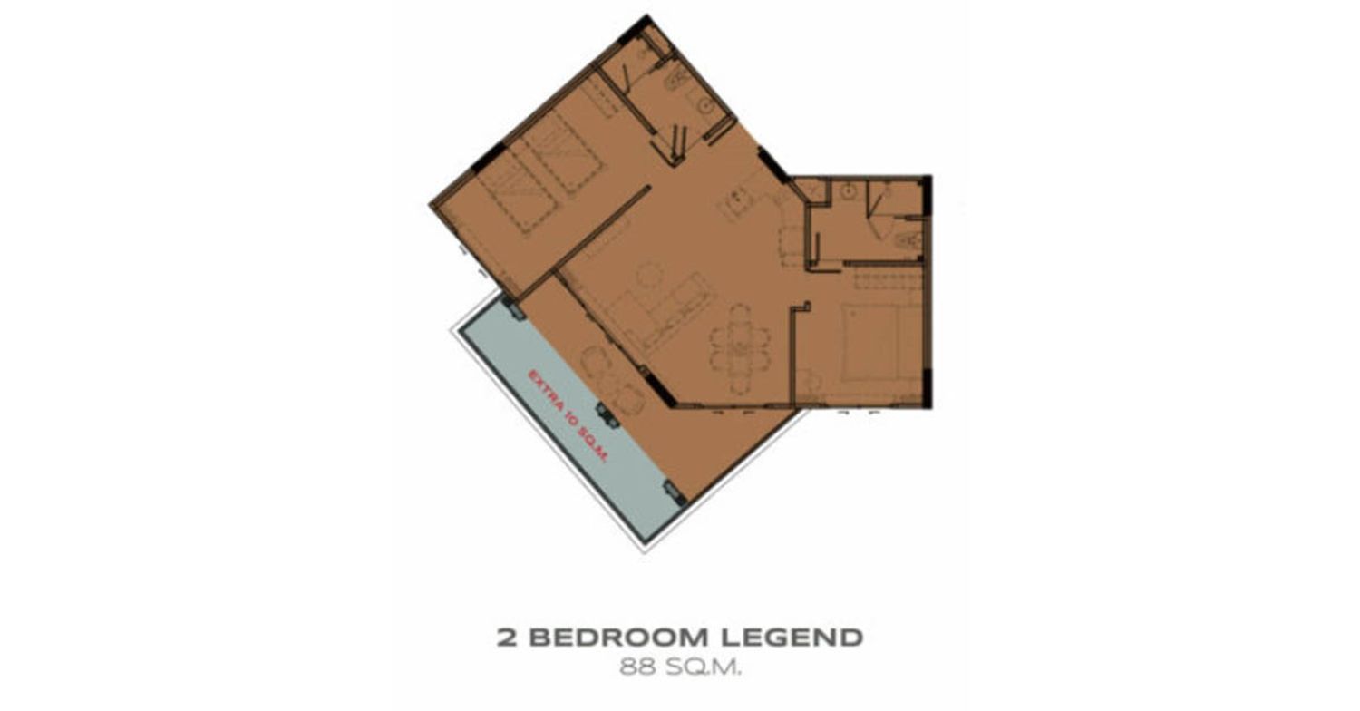 2 Bedroom Legend ในโครงการ เดอะ ไทเทิล เลเจนดารี บางเทา, ภาพที่ 4