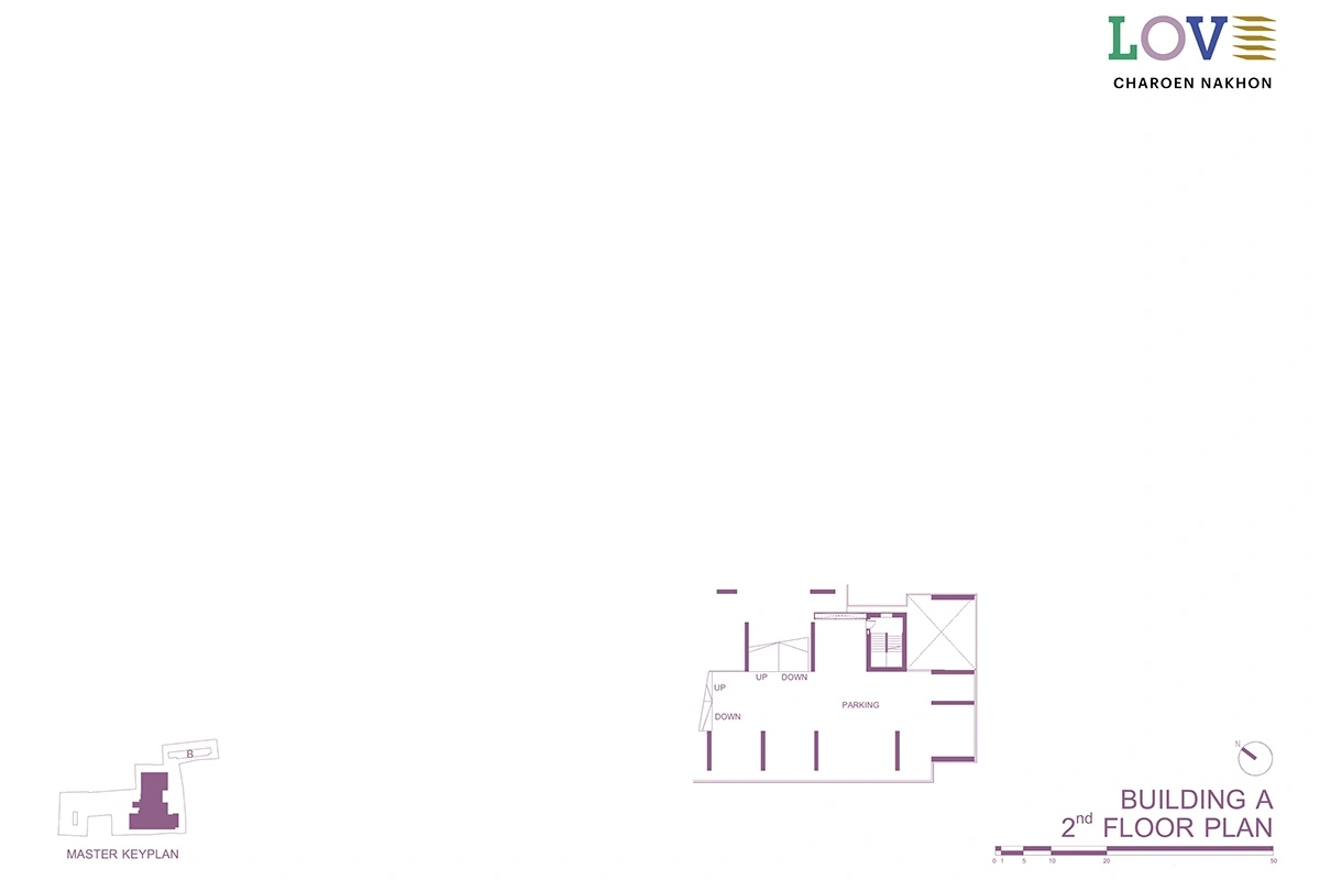 โครงการคอนโดมิเนียม เลิฟ เจริญนคร แบบแปลน ตึก A ชั้น 2fl