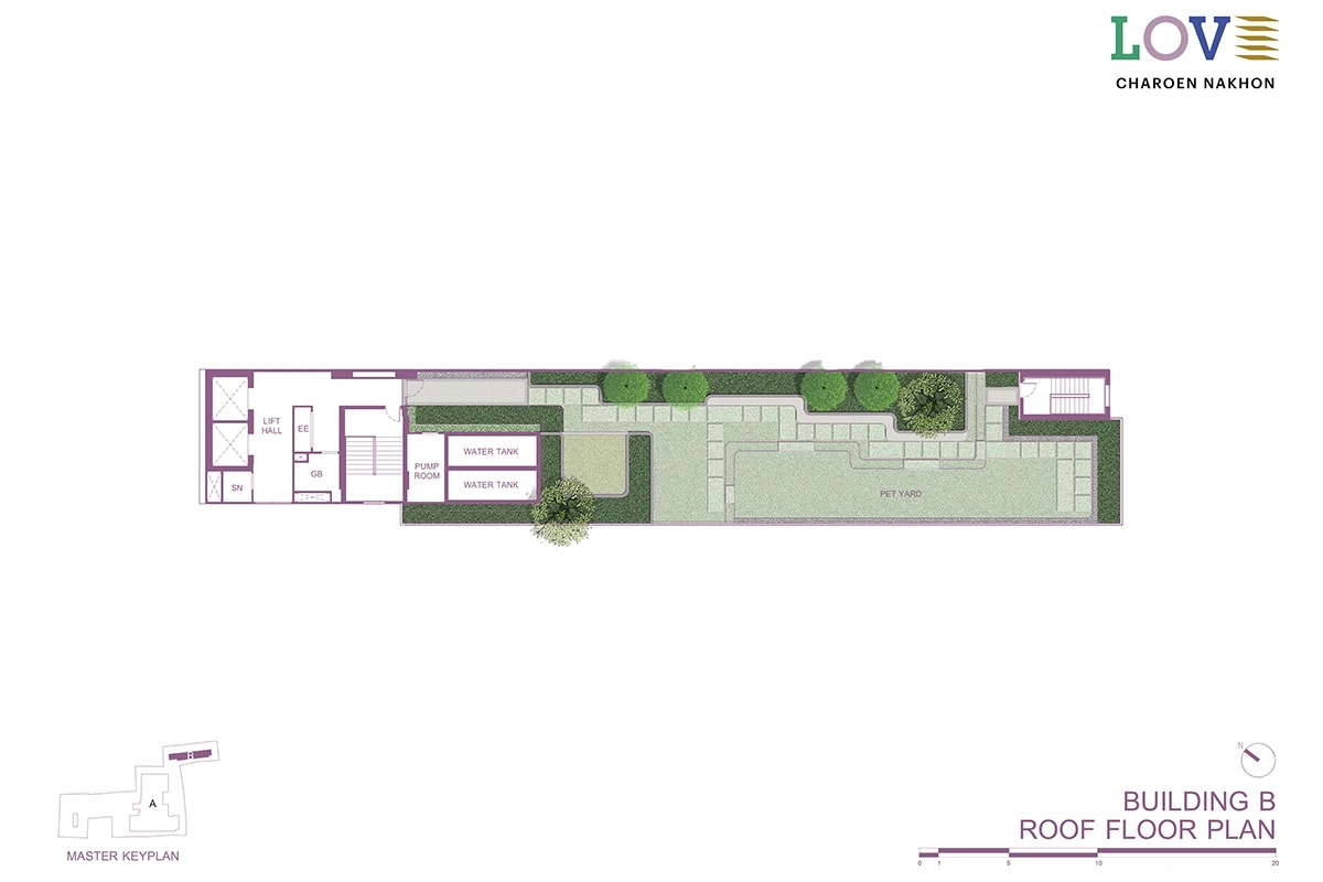 โครงการคอนโดมิเนียม เลิฟ เจริญนคร แบบแปลน ชั้น Rooftop