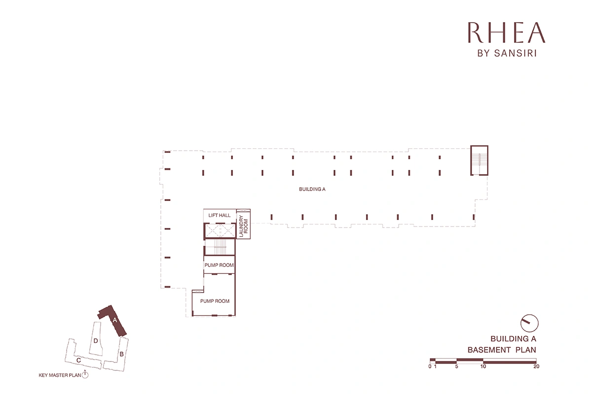 โครงการคอนโดมิเนียม รีอา บาย แสนสิริ แบบแปลน ชั้น Building A -Basement