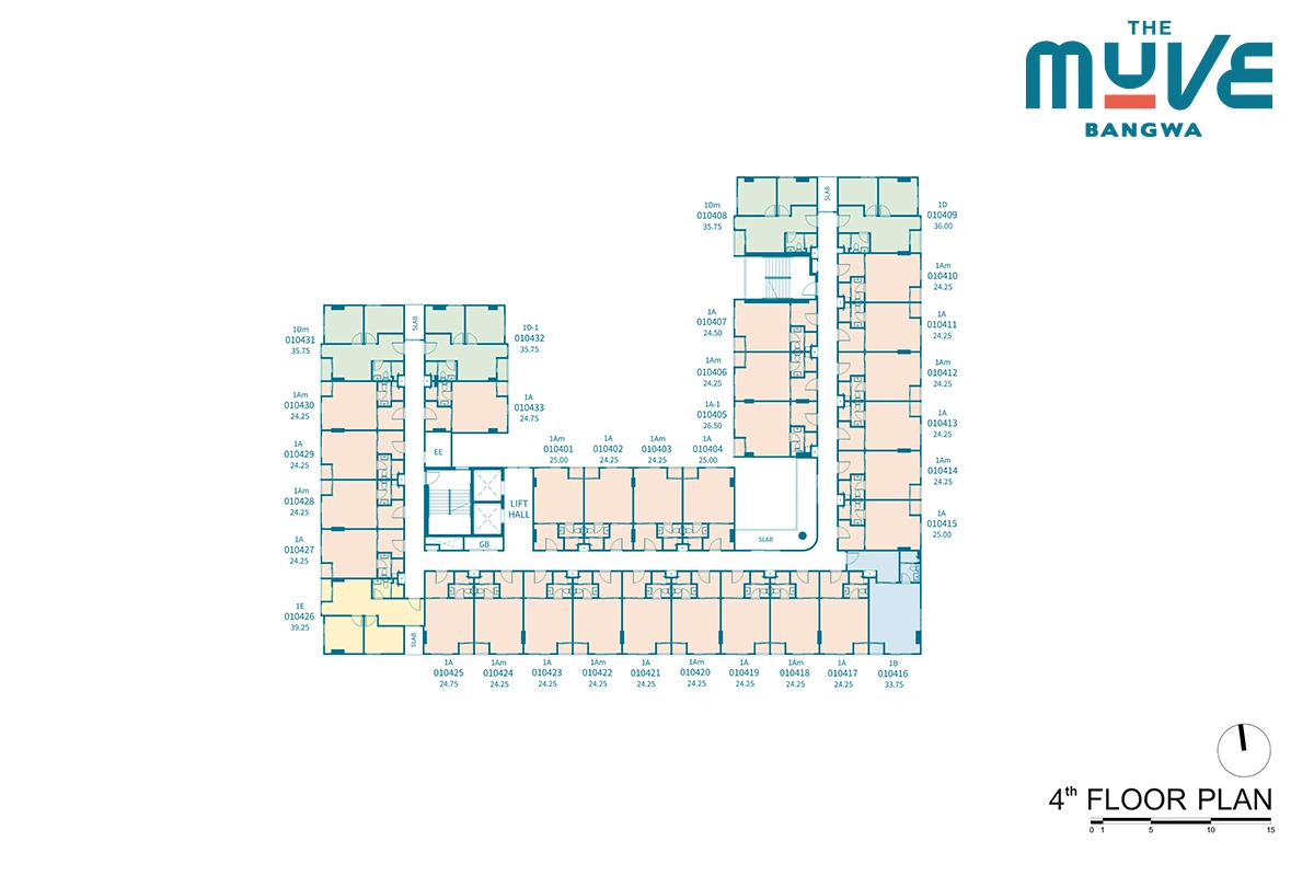 โครงการคอนโดมิเนียม เดอะ มูฟ บางหว้า แบบแปลนชั้น 4