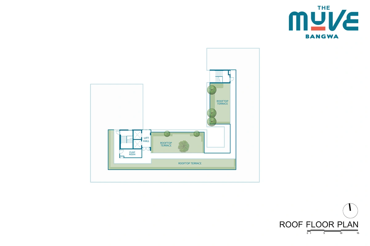 โครงการคอนโดมิเนียม เดอะ มูฟ บางหว้า แบบแปลนชั้น Roof Floor