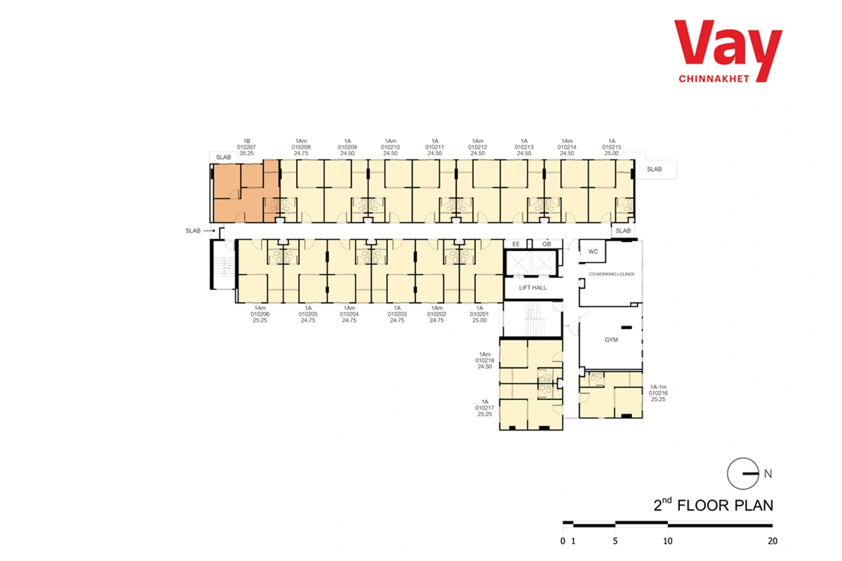 โครงการคอนโดมิเนียม เวย์ ชินเขต แบบแปลนชั้น 1