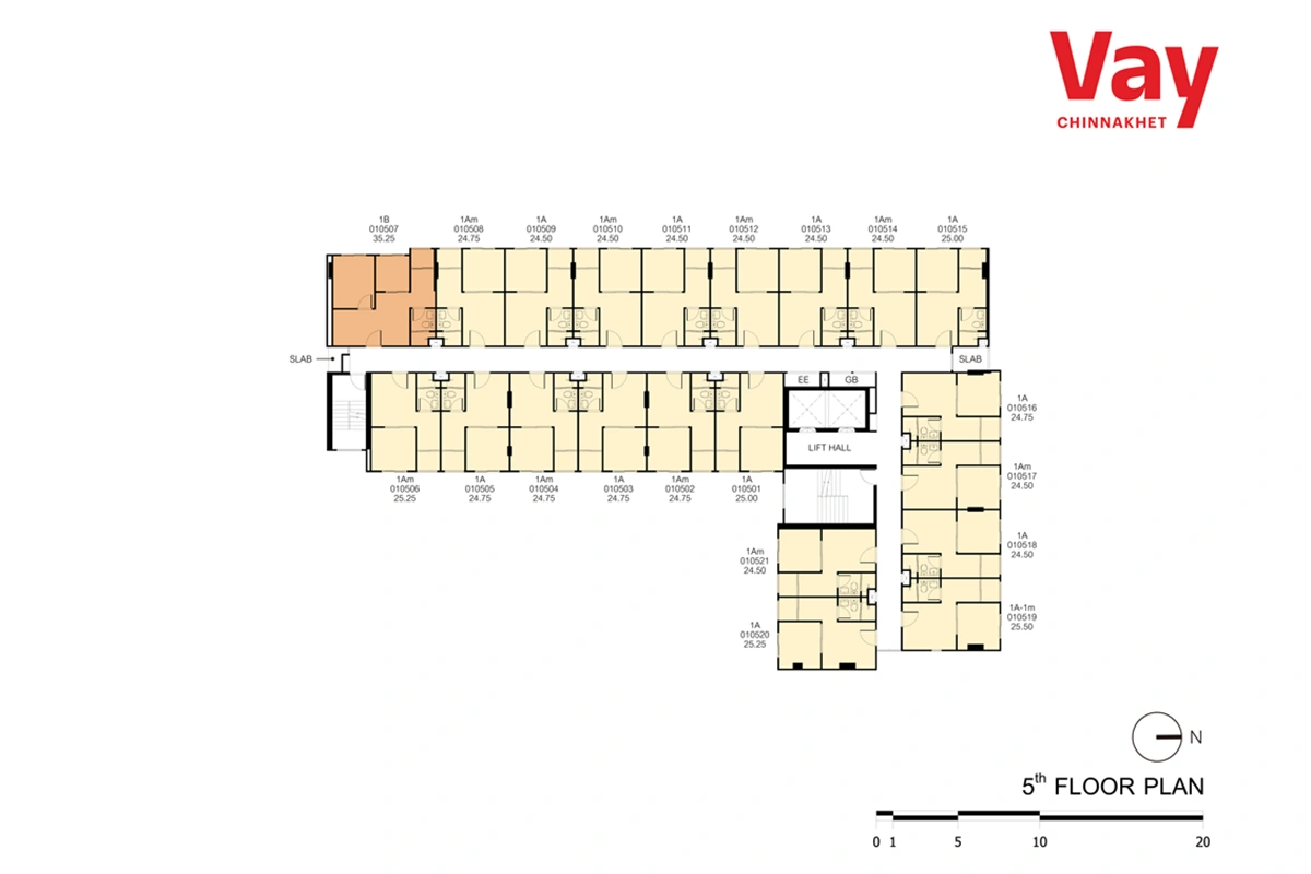 โครงการคอนโดมิเนียม เวย์ ชินเขต แบบแปลนชั้น 4
