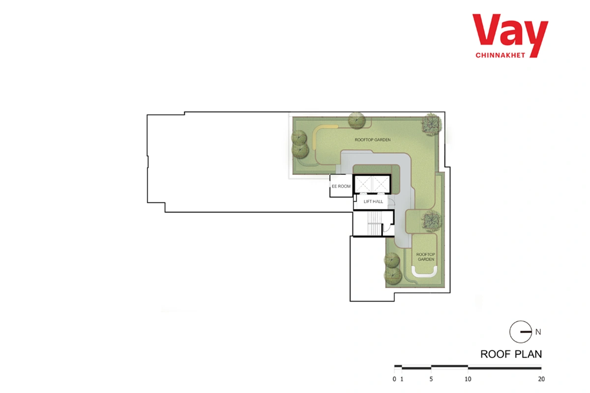 โครงการคอนโดมิเนียม เวย์ ชินเขต แบบแปลนชั้น roof