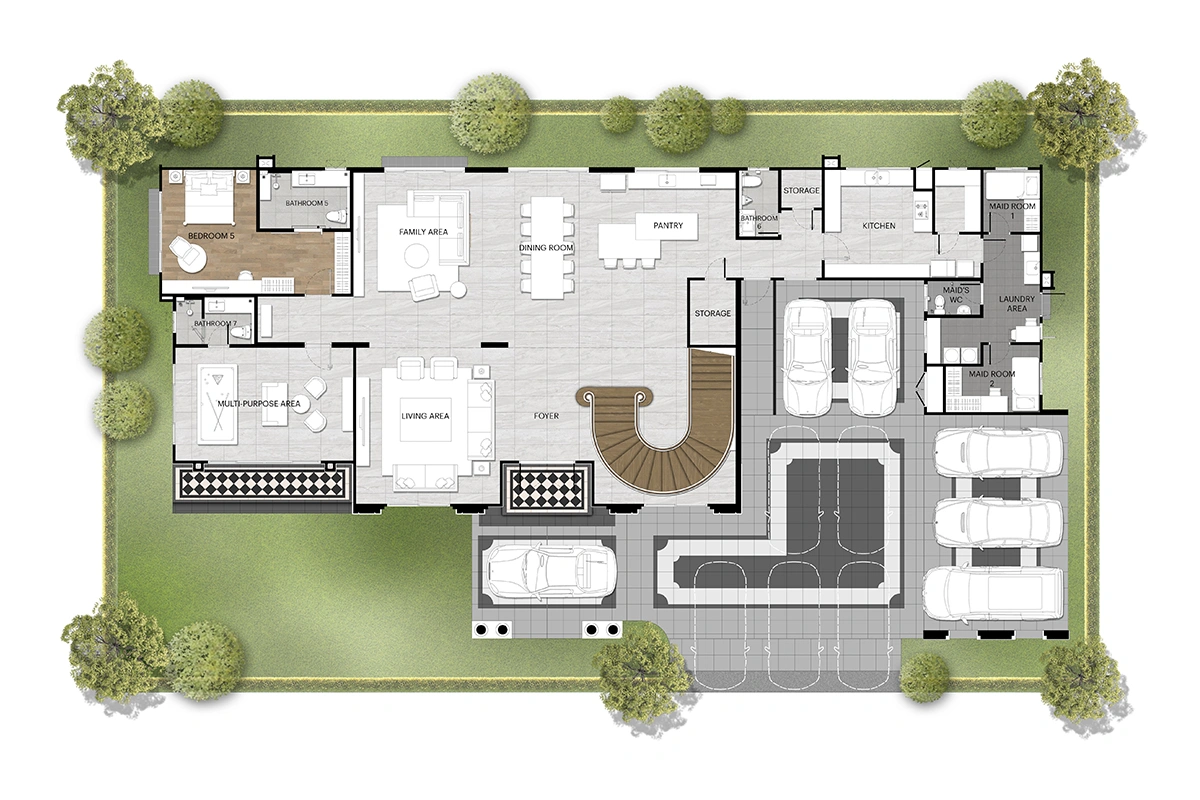 นาราสิริ บรมราชชนนี แบบบ้าน CUMBERLAND ชั้น 1