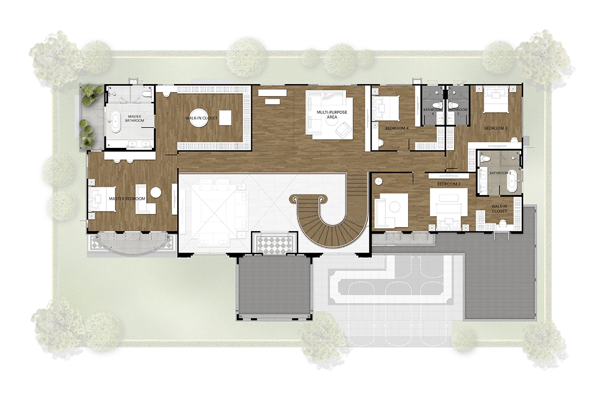 นาราสิริ บรมราชชนนี แบบบ้าน CUMBERLAND ชั้น 2