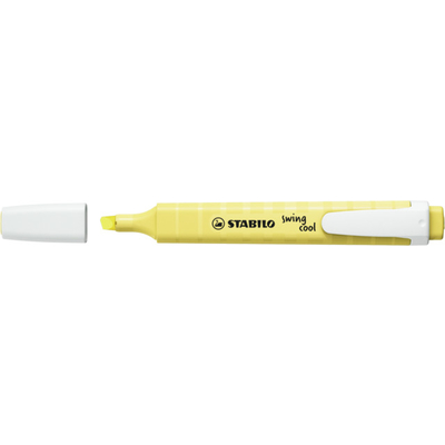 STABILO SWING COOL PASTEL HIGHLIGHTER - MILKY YELLOW (ANTI-DRY TECHNOLOGY)