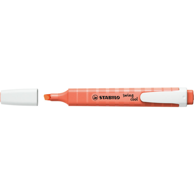 STABILO SWING COOL PASTEL HIGHLIGHTER- MELLOW CORAL RED (ANTI-DRY TECHNOLOGY)