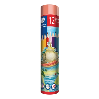 STAEDTLER LUNA COLOURED PENCIL 12 COL METAL TIN