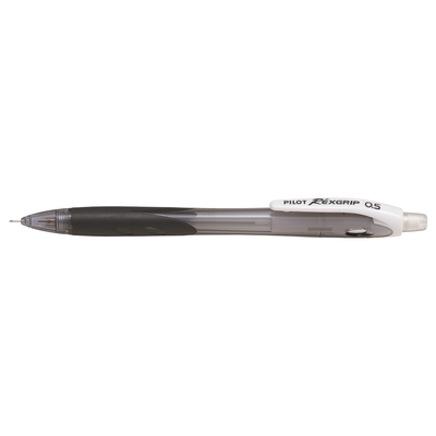 PILOT BG REXGRIP 0.5MM 2B MECHANICAL PENCIL, CLEAR-.BLACK BARREL BARREL