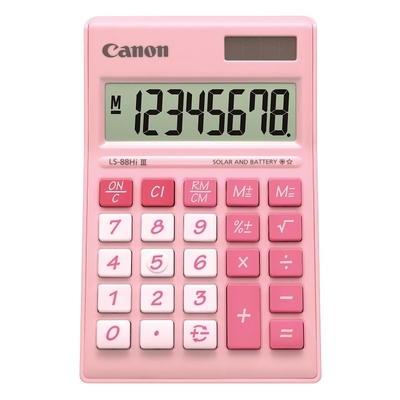 CANON LS-88HI III MINI-MINI DESKTOP CALCULTOR - PASTEL PINK