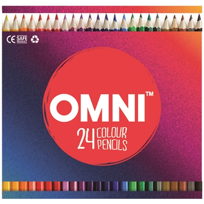 OMNI PRO COLOUR PENCIL, 24 COLOURS LONG