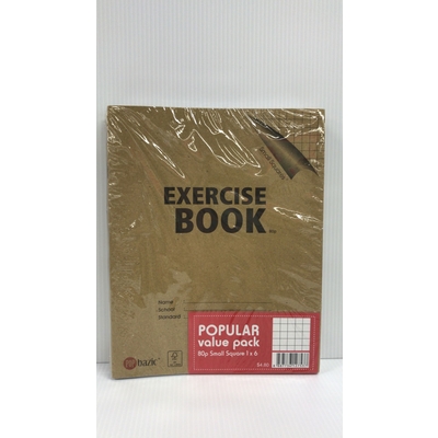 POP BAZIC F5 EXERCISE BOOK 80P SMALL SQUARE -6PCS PACK