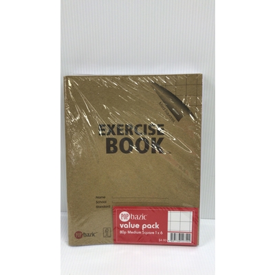 POP BAZIC F5 EXERCISE BOOK 80P MED SQUARE -6PCS PACK