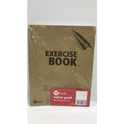 POP BAZIC F5 EXERCISE BOOK 80P BOARD LINE -6PCS PACK
