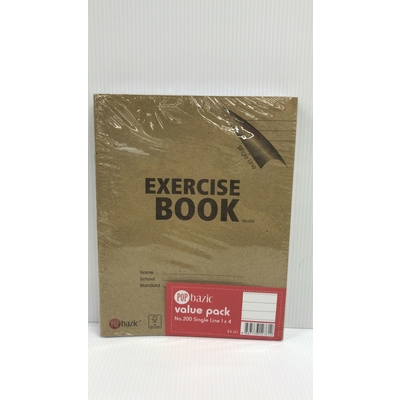 POP BAZIC F5 EXERCISE BOOK NO.200 SINGLE LINE -4PCS PACK