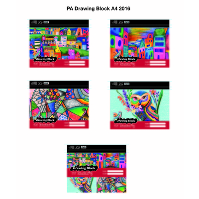 POP ARTZ SERENITY DRAWING BLOCK 370X270MM 5 IN 1