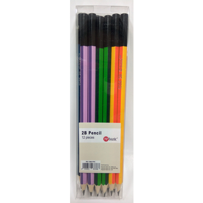 POP BAZIC 2B GRAPHITE PENCIL 12PCS PER PVC BOX