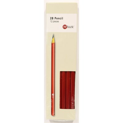 POP BAZIC 2B PENCIL RED 12PCS PER BOX