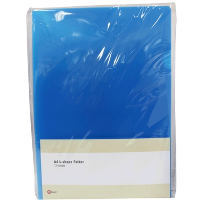 POP BAZIC A4 CLEAR FOLDER 12PCS PER PACK BLUE