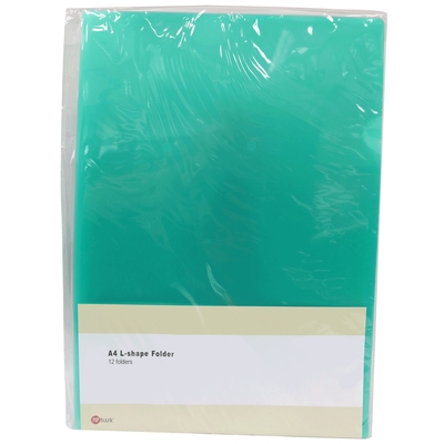 POP BAZIC A4 CLEAR FOLDER 12PCS PER PACK GREEN